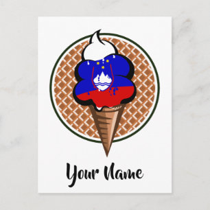 Carte Postale glaces du drapeau slovène