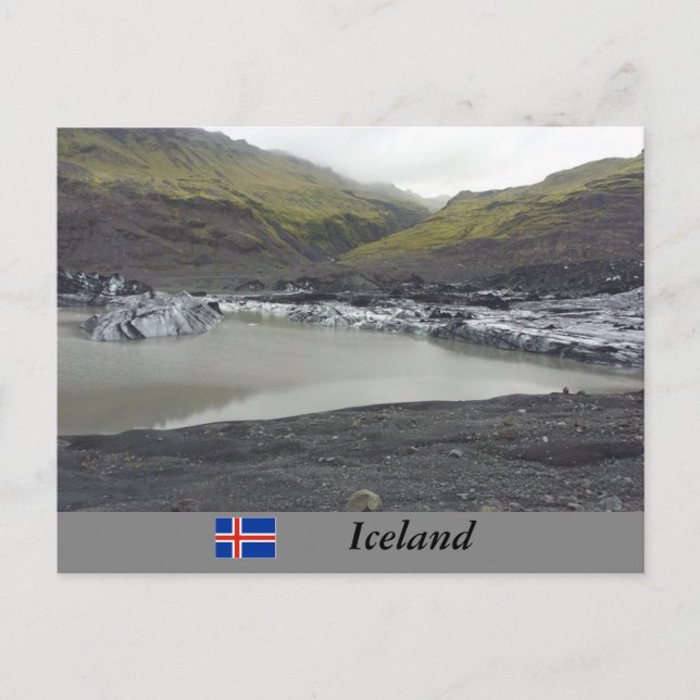 Carte Postale Glacier de Sólheimajökull, Islande (Devant)