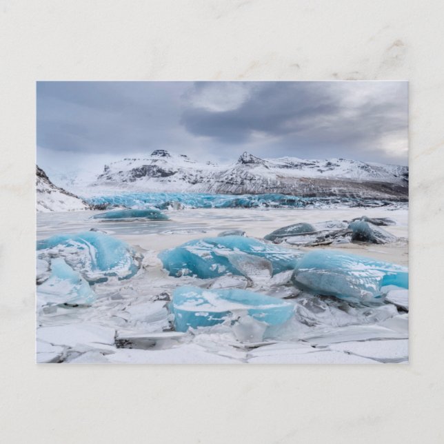 Carte Postale Glacier Ice paysage, Islande (Devant)