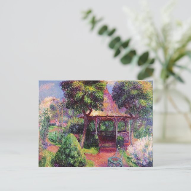 Carte Postale Glackens - Jardin à Hartford, art, (Debout devant)