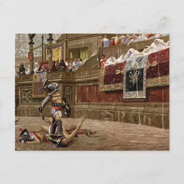 Carte Postale Gladiateurs romains anciens (Devant)