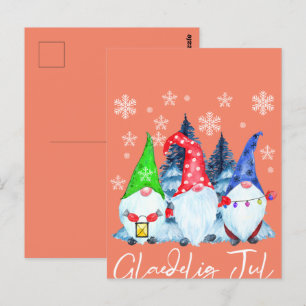 Carte Postale Glaedelig Jul Nordic Gnomes Tomte Nisse Danish