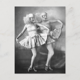 Carte Postale Glam rétro des danseurs Vintages de Vaudeville