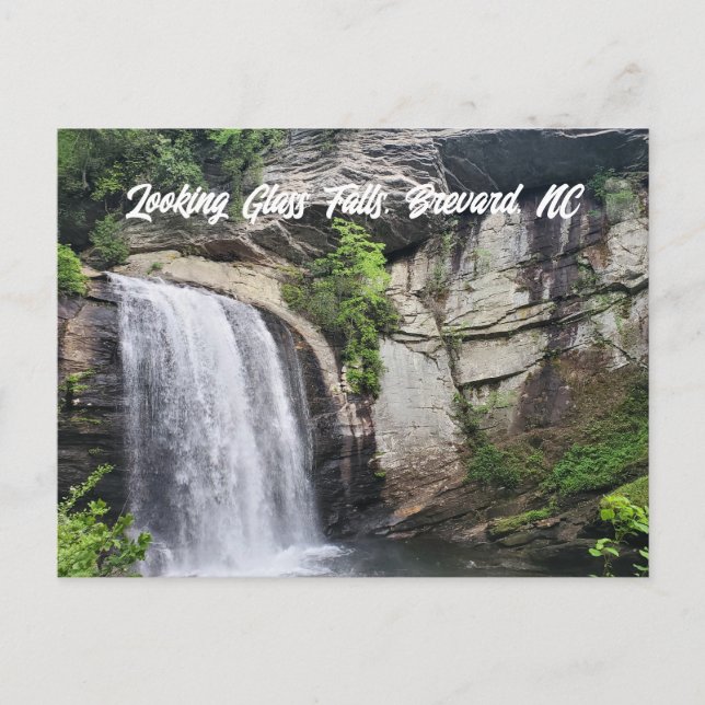 Carte Postale Glass Falls Brevard Caroline du Nord (Devant)