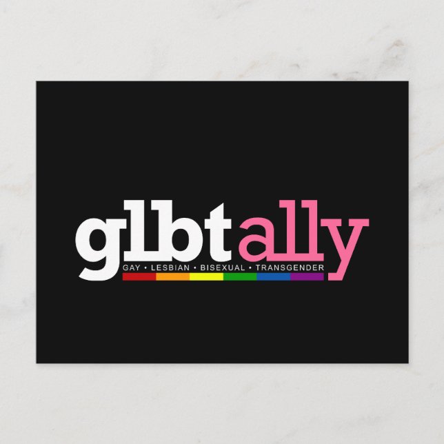 Carte postale GLBT Ally Black (Devant)