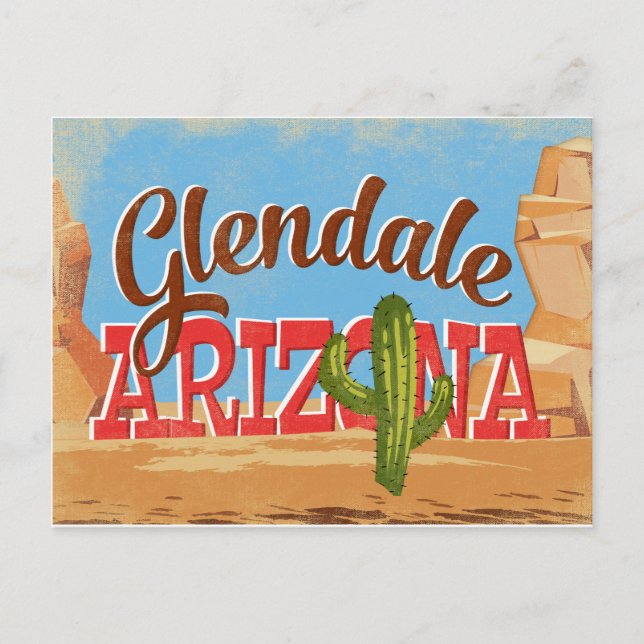 Carte Postale Glendale Arizona Vintage voyage (Devant)
