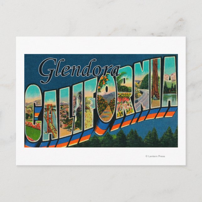 Carte Postale Glendora, Californie - Scènes de grandes lettres (Devant)