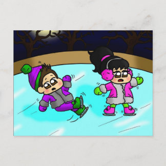 Carte Postale Glissade de glace