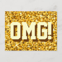 Carte postale Glitz "Gold" 'OMG ! '