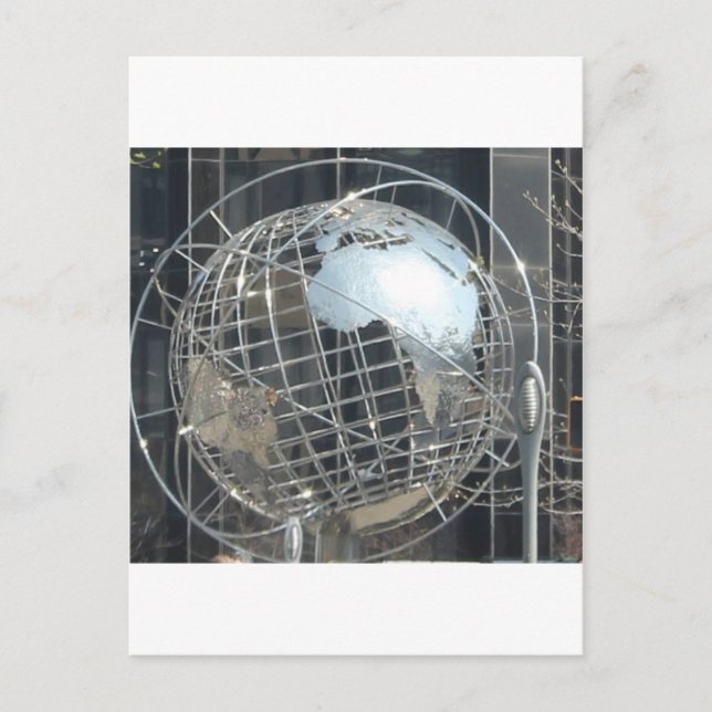 Carte Postale globe argenté (Devant)