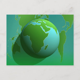 Carte Postale Globe terrestre