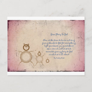 Carte Postale Gloire à Dieu Poème de Kathy Clark