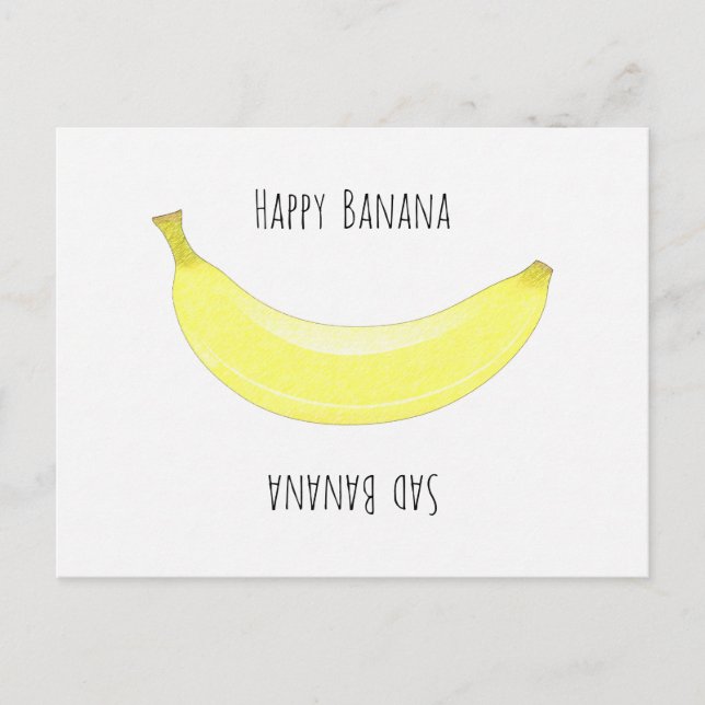 Carte Postale Glückliche Banane - Banane de trait (Devant)