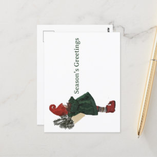 Carte postale Gnome de Noël Whimsical - Salutation