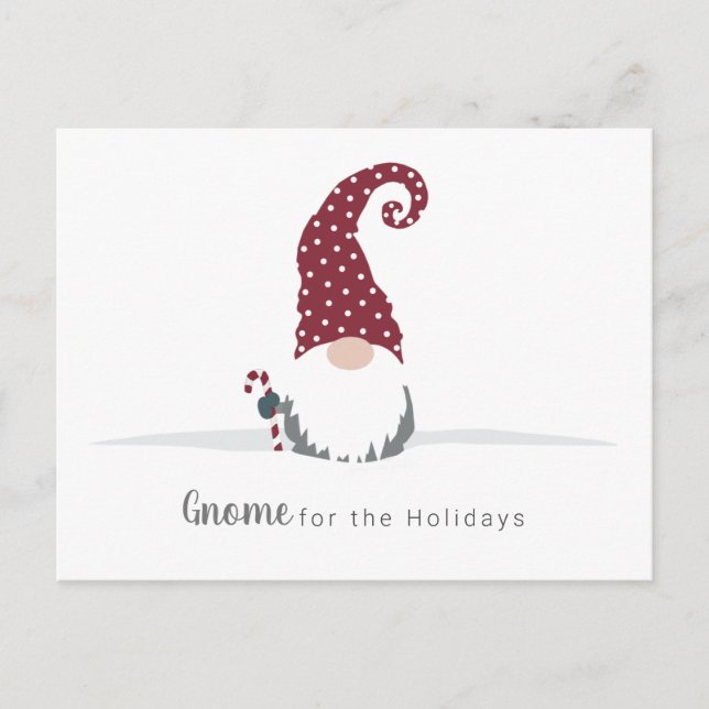 Carte Postale Gnome for the Holidays Design scandinave (Devant)