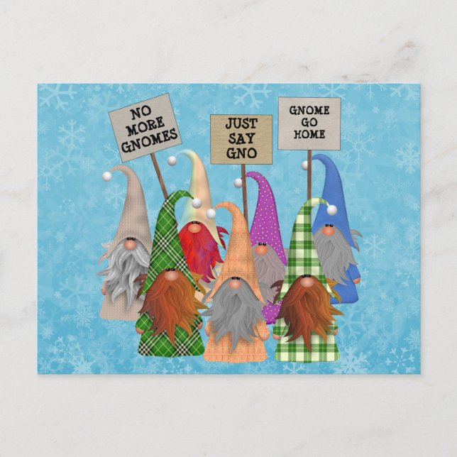 Carte postale Gnome Protest Holiday (Devant)