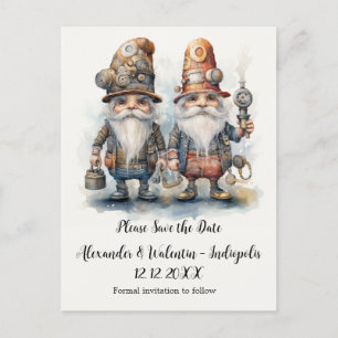 Carte Postale Gnomes de parti Enregistrer la date