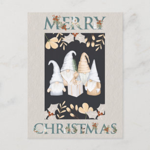 Carte Postale Gnomes d'hiver scandinaves de Noël
