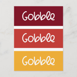 Carte Postale Gobble Gobble Gobble Moderne Thankgiving
