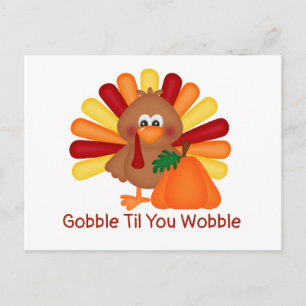 Carte Postale Gobble Thanksgiving