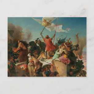 Carte Postale Godfrey de Bouillon, Croisés français