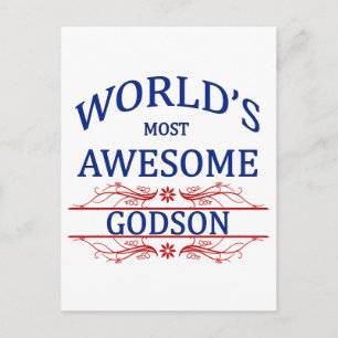Carte Postale Godson le plus génial du monde