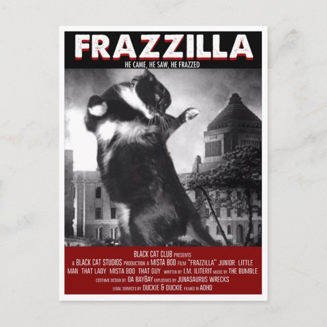 Carte postale Godzilla Cat (Devant)