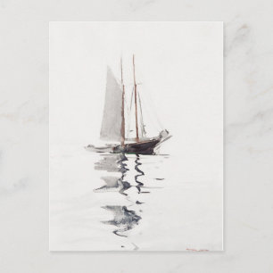 Carte Postale Goélette à deux mâts avec dory (1894) 