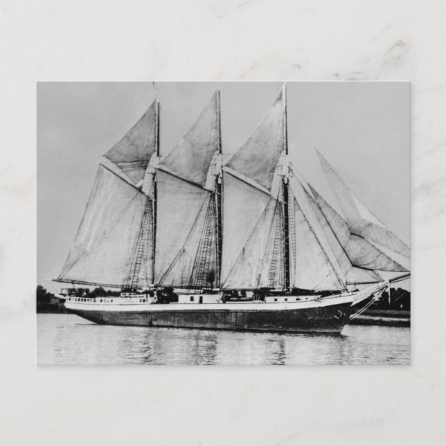 Carte Postale goélette Oliver H. Perry des Grands Lacs (Devant)