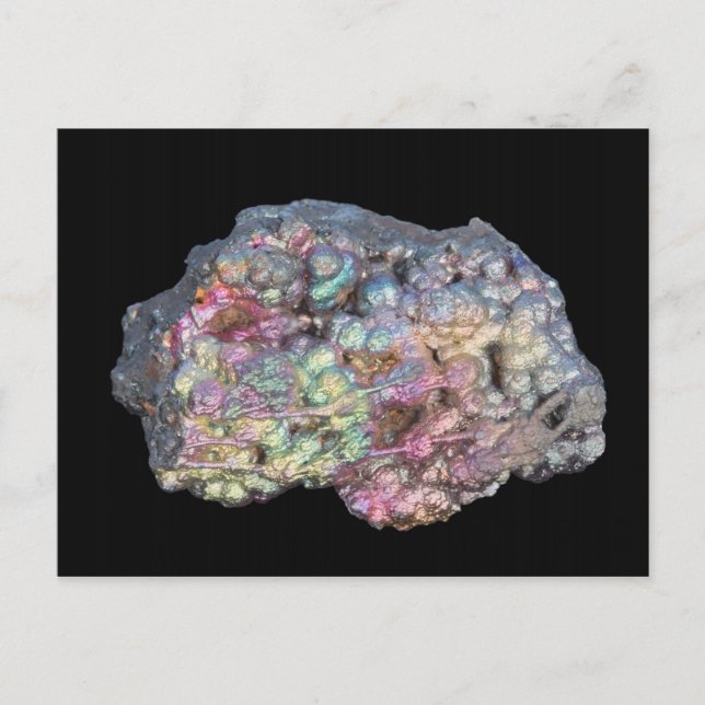 Carte Postale Goethite montrant l'irdescence (Devant)