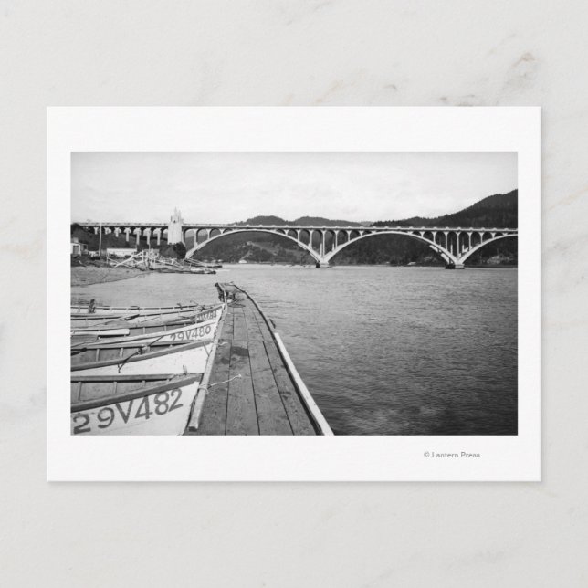 Carte Postale Gold Beach, Oregon Docks et Bridge sur Rogue (Devant)