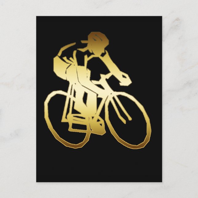 CARTE POSTALE GOLD BIKE RIDER (Devant)