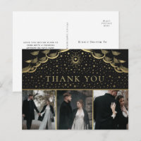 Gold Elegant Mariage de Tarot photo Merci