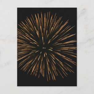 Carte Postale Gold Fireworks Golden Starburst