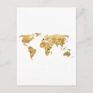 Carte Postale Gold Foil