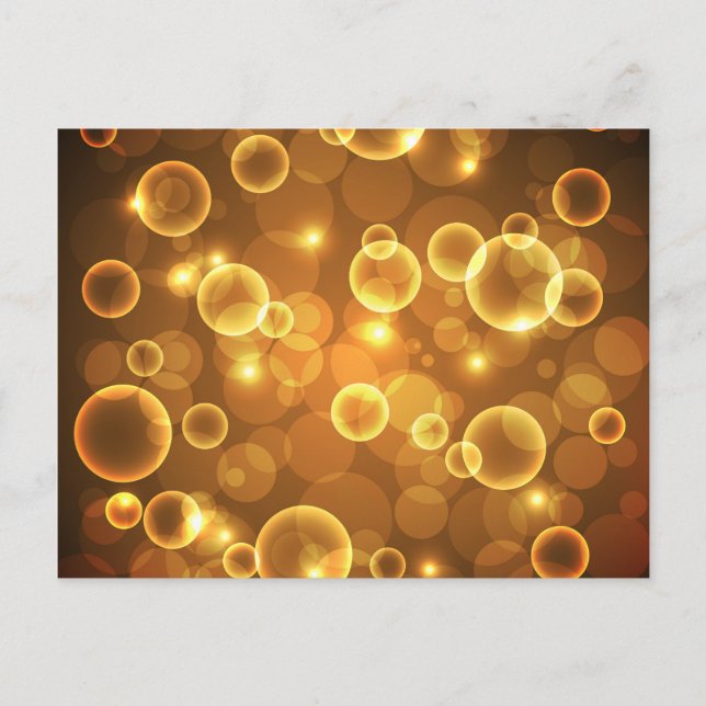 Carte Postale Gold Golden Buble Light Art (Devant)