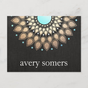Carte postale Gold Lotus Floral Mandala