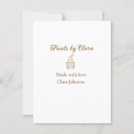 Carte Postale Gold sparkle traite la boulangerie faite avec amou