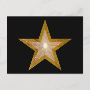 Carte postale Gold Star noir