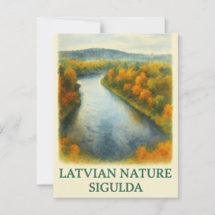 Carte Postale Golden Bend - Automne à Sigulda