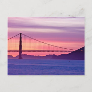 Carte Postale Golden Gate Bridge au coucher du soleil