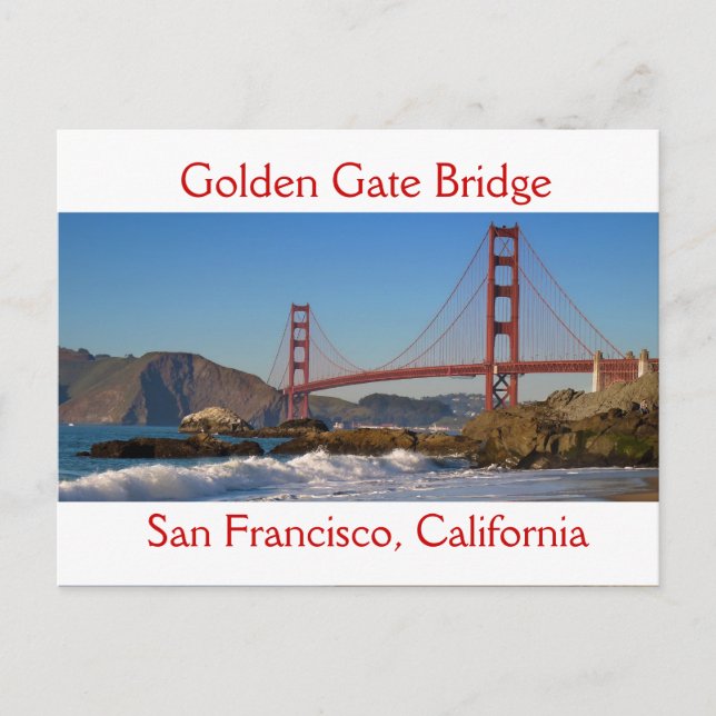 Carte Postale Golden Gate Bridge de Baker Beach Panorama (Devant)