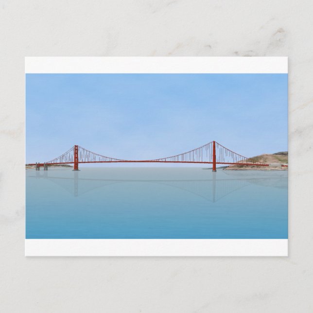 Carte Postale Golden Gate Bridge : modèle 3D : (Devant)