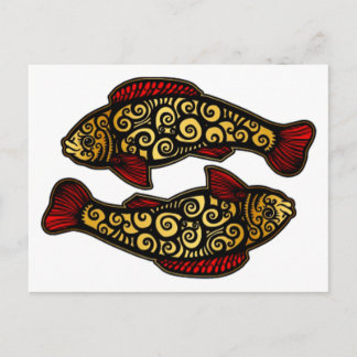Carte Postale Golden Koi
