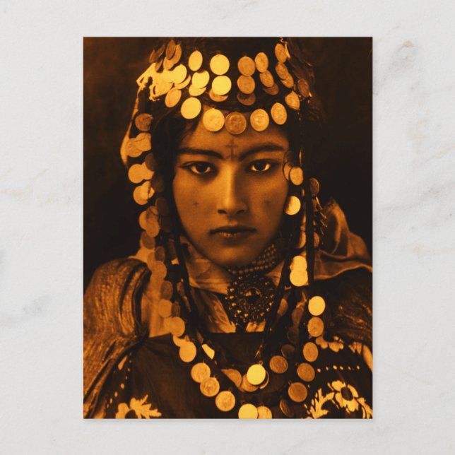 Carte Postale Golden Maghreb Ouled Naïl Berber Girl Femme (Devant)