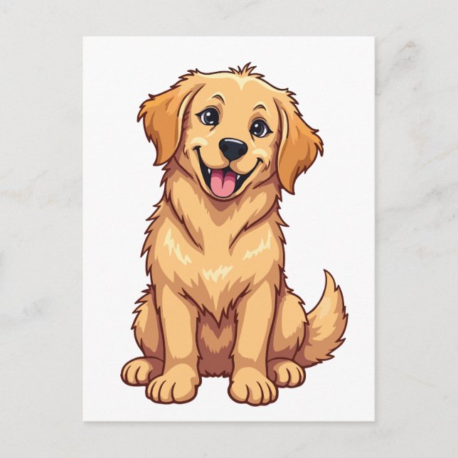 Carte Postale Golden Retriever (Devant)