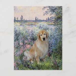 Carte Postale Golden Retriever10 - Au bord de la Seine