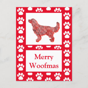 Carte Postale Golden Retriever Chien Silhouette Rd Joyeux Noël