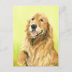 Carte postale Golden Retriever Dog Art