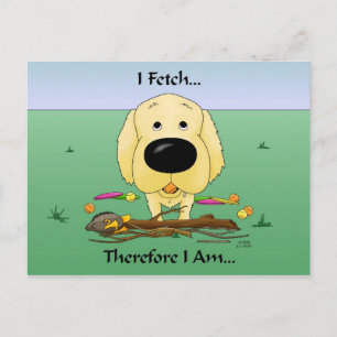 Carte Postale Golden Retriever(Goldens) I Fetch..Carte postale